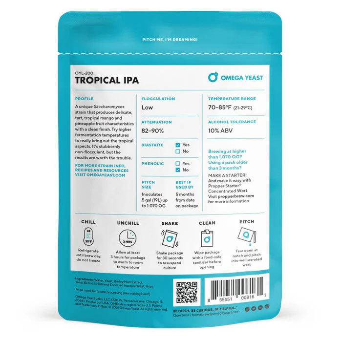 Omega Yeast Labs OYL200 Tropical IPA