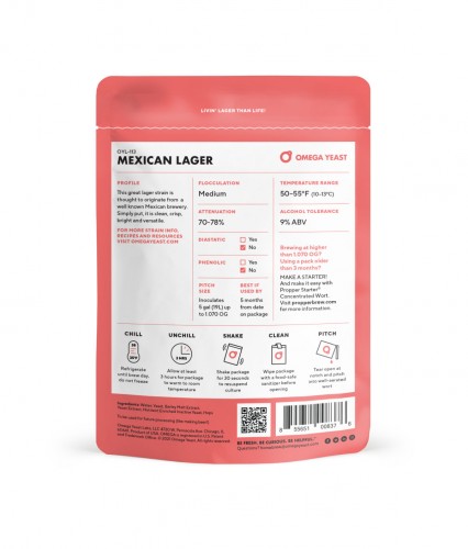 Omega Yeast Mexican Lager Yeast - OYL-113