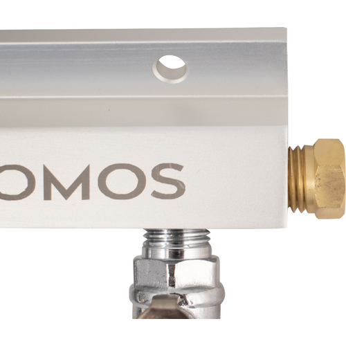 3-Way Gas Splitter/Manifold with Shutoff and Check Valves - 1/4 in. MFL Fittings