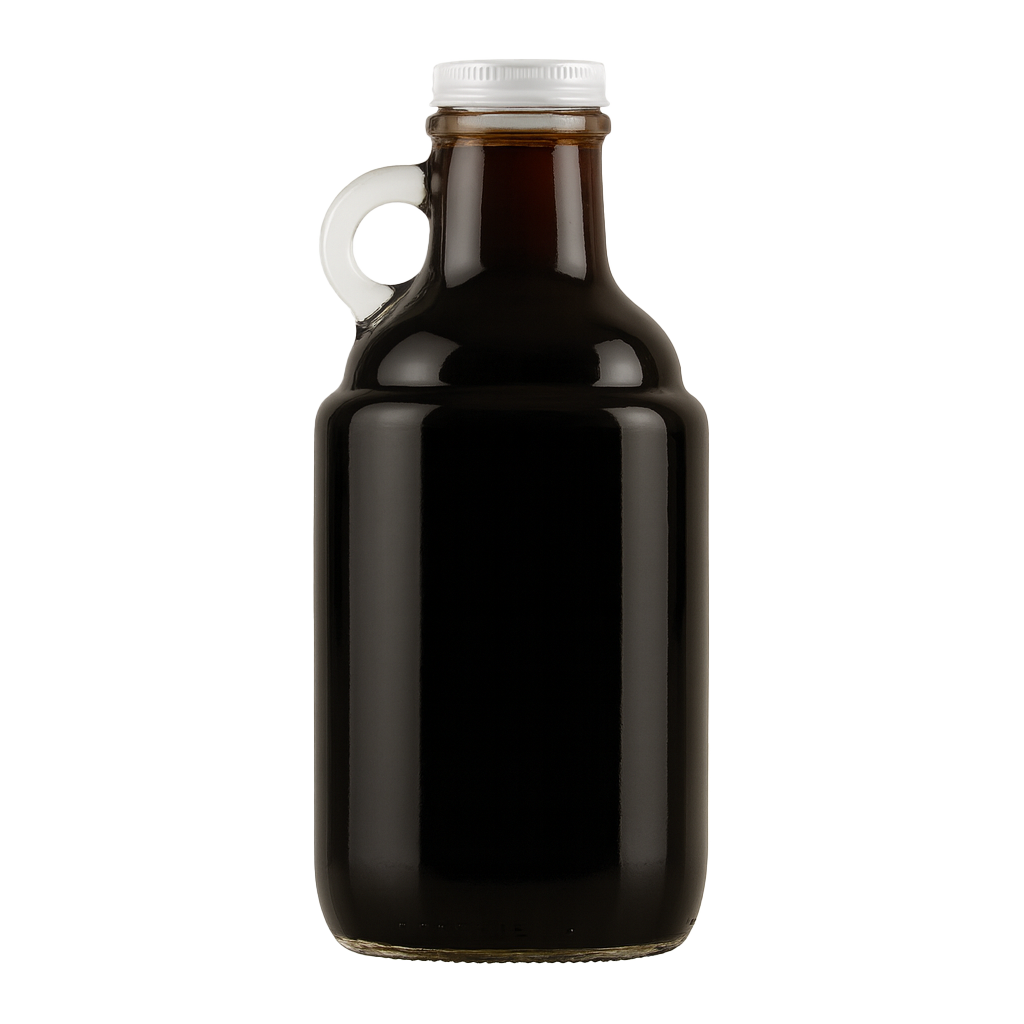 Clear Farmhouse Growler 750mL – Rustic Glass Bottle for Beverages & Storage