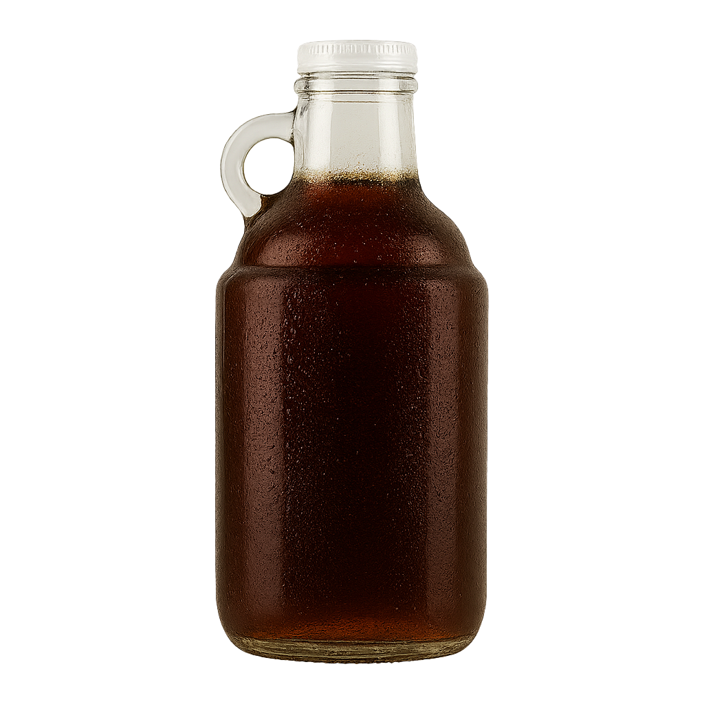 Clear Farmhouse Growler 750mL – Rustic Glass Bottle for Beverages & Storage