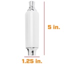 White Plastic Tap Handle / Faucet Knob with Ferrule and Finial