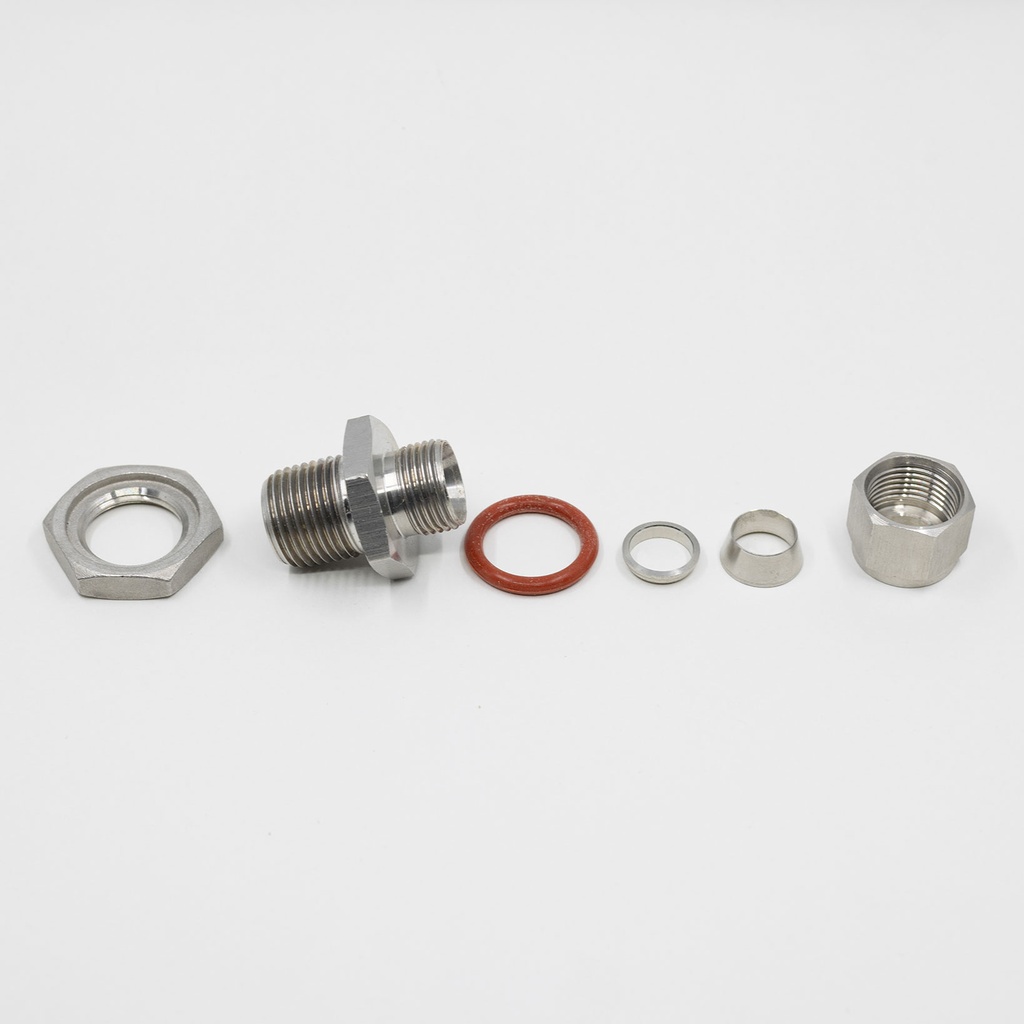 1/2 in. BSP Weldless Bulkhead with 3/8 in. Compression Fitting