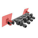 4-Way Duotight Gas Manifold with Check Valves — 8mm Push-In Tubing
