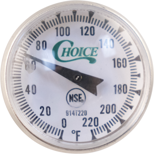 Mini Dial Thermometer with 1 in. Dial and 5 in. Probe | 0 - 220F