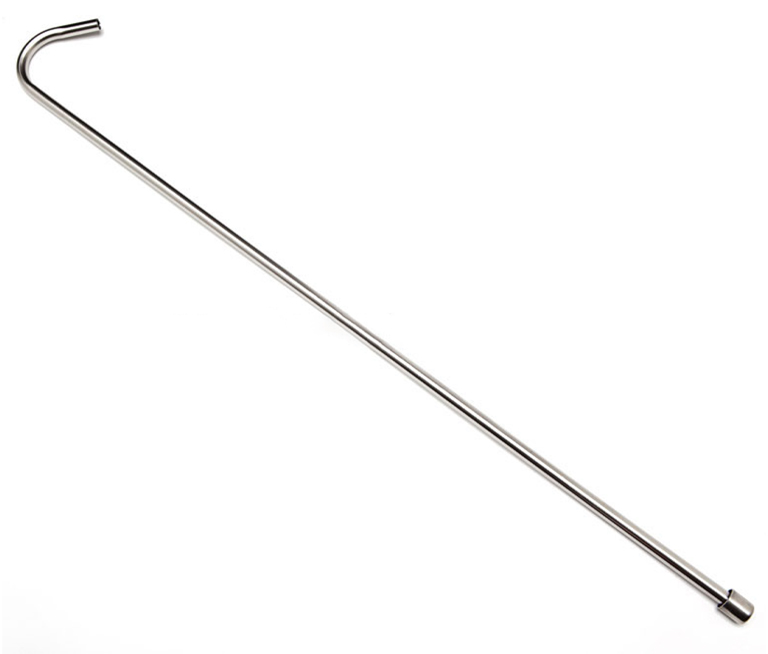 30 in. Stainless Steel Racking Cane with Stainless Steel Tip