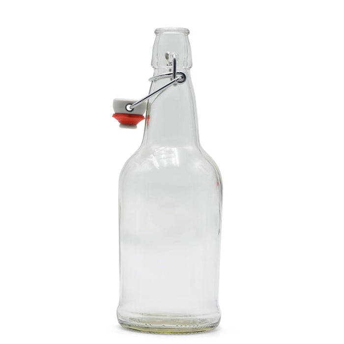 16 oz. Clear Swing Top Bottles - Case of 12