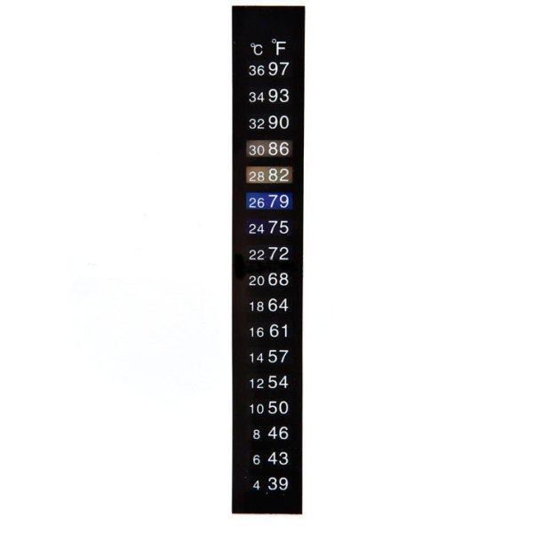 Stick-On Dual Scale Liquid Crystal Thermometer