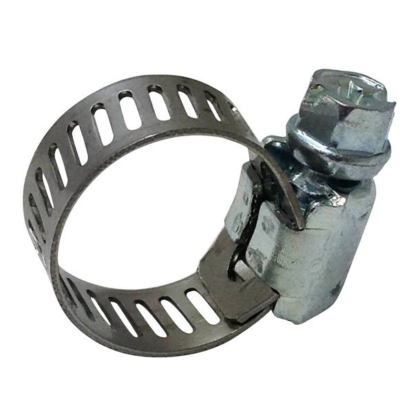 Small Worm Clamp for 1/4 - 5/8 in. OD Tubing - Stainless Steel