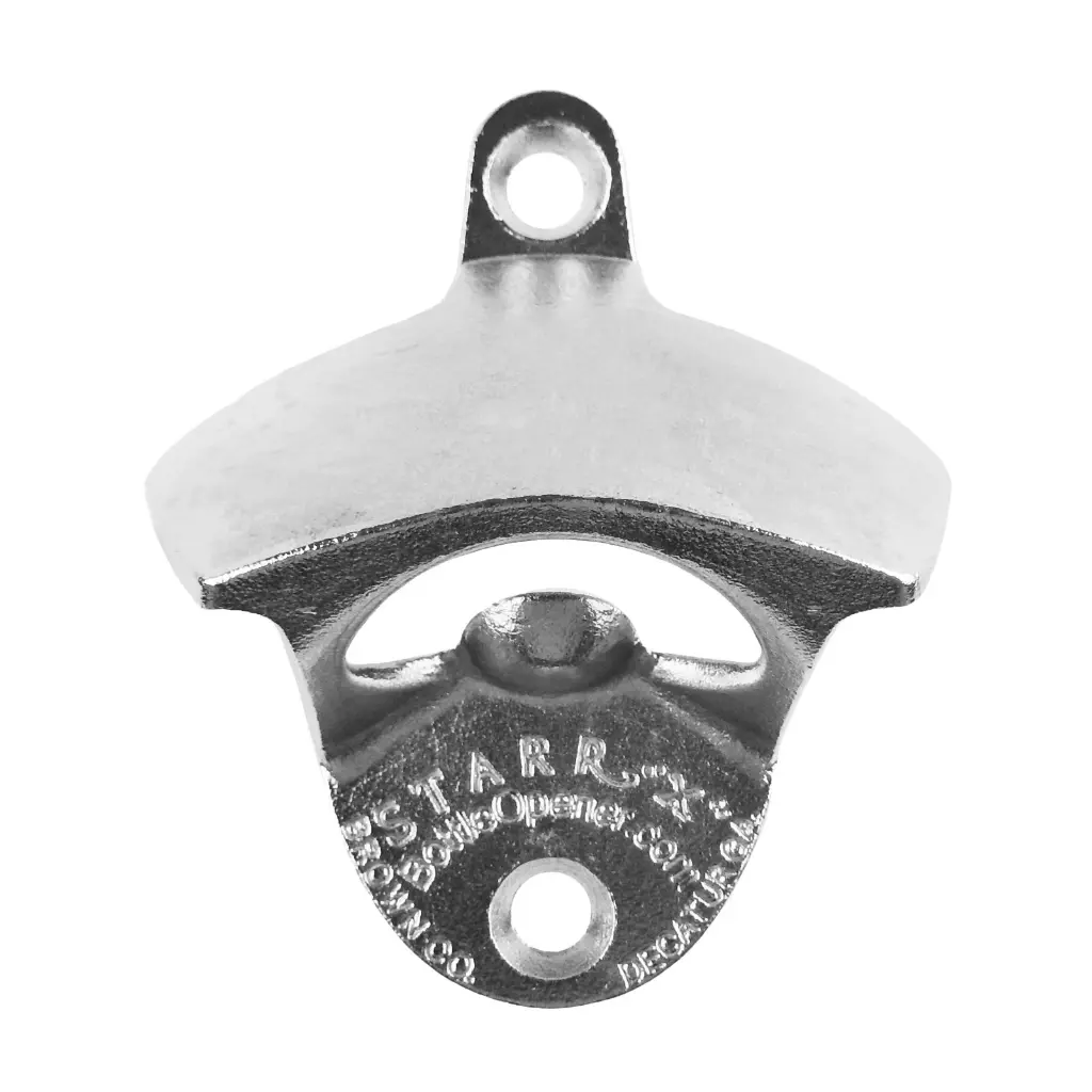 Starr X Plain Solid Stainless Steel Beer Soda Bar Bottle Opener Wall Mounted