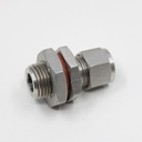 1/2 in. BSP Weldless Bulkhead with 3/8 in. Compression Fitting - Stainless Steel Construction