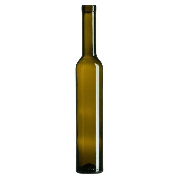 Bellissima Ice Wine Bottles - 375mL - Antique Green - 12 per Case Cork Finish 