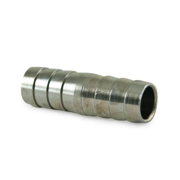 Tubing Splicer - 3/8 in x 3/8 in - Plated Brass