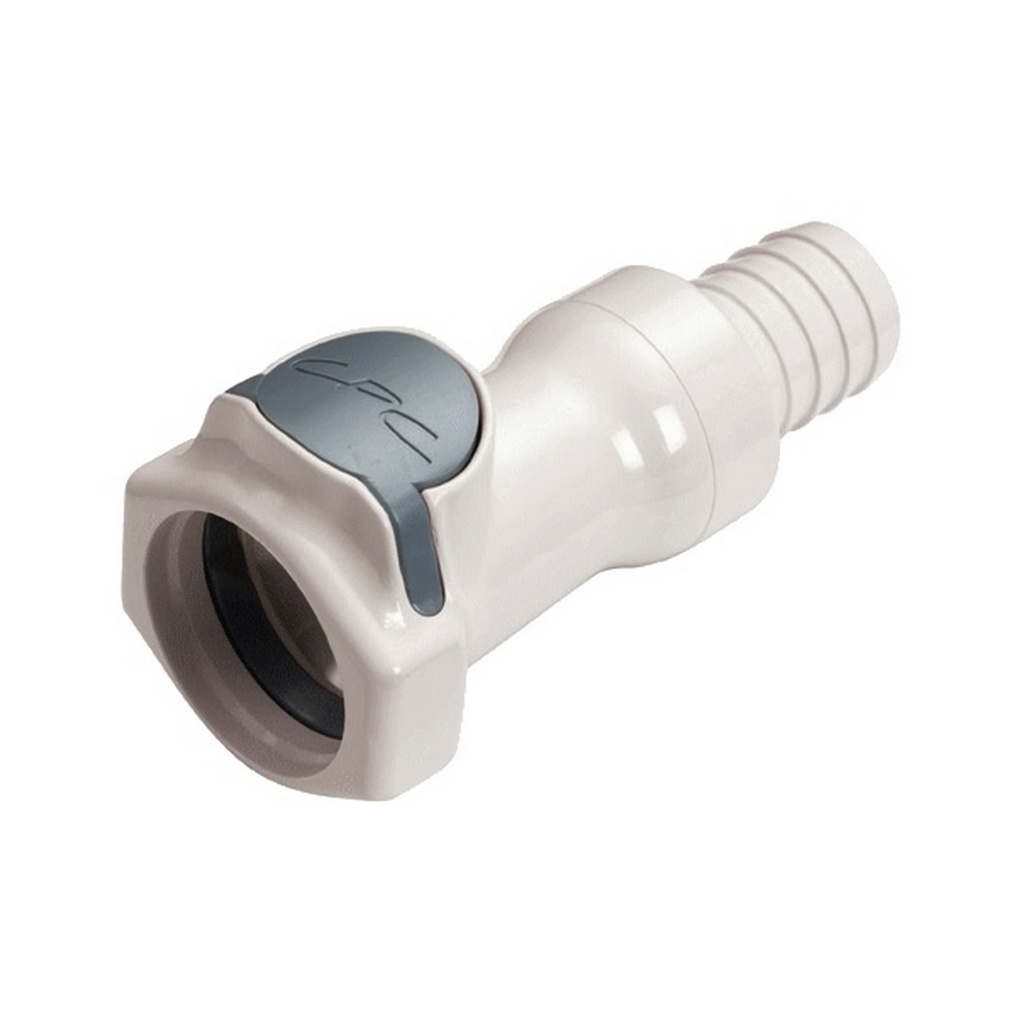 1/2 in. In-Line Hose Barb Quick Disconnect Coupling Body with Shutoff - CPC HFC35 Series