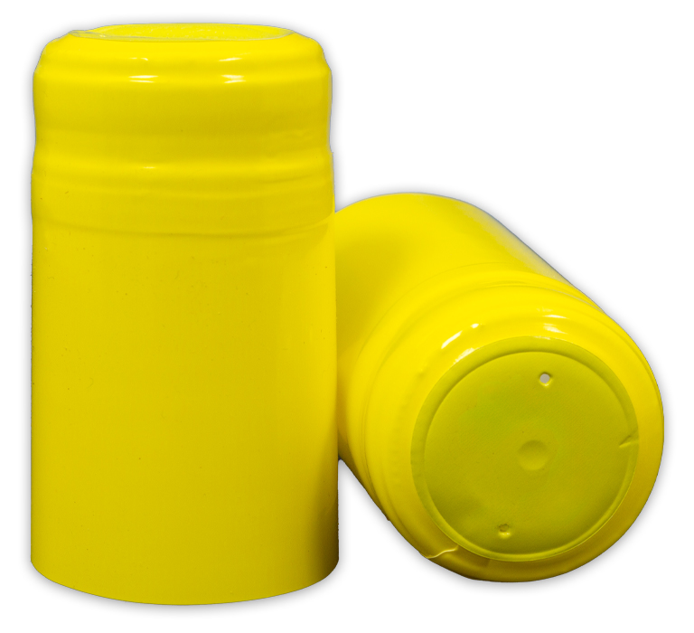 Yellow Shrink Caps for Wine Bottles - Pack of 30