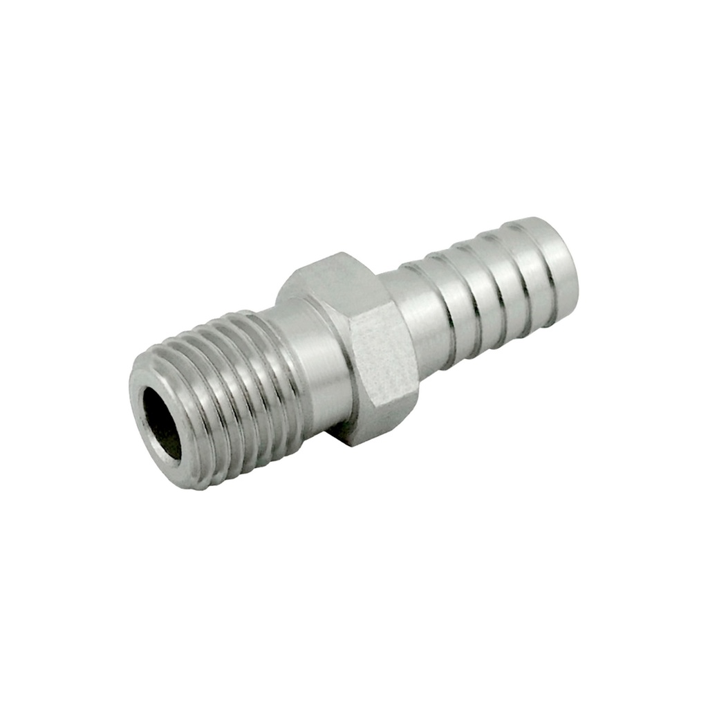 3/8MPT X 1/2 Barb SS