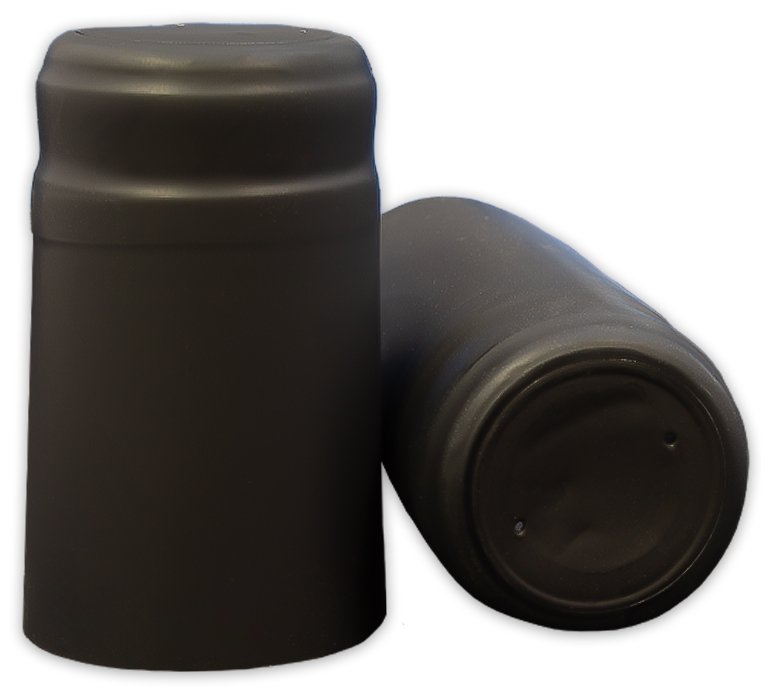 Black Shrink Caps for Wine Bottles - 500 Count