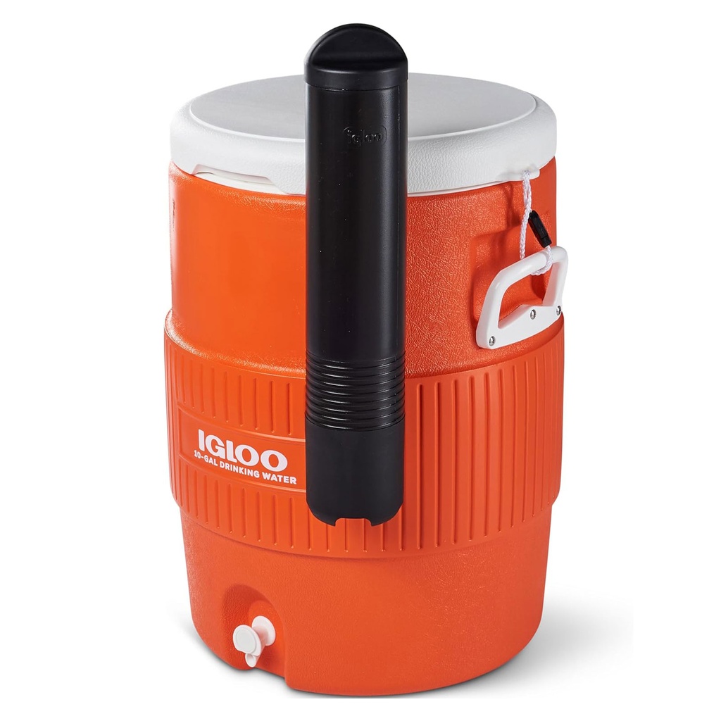 10 Gallon Orange Igloo Beverage Cooler