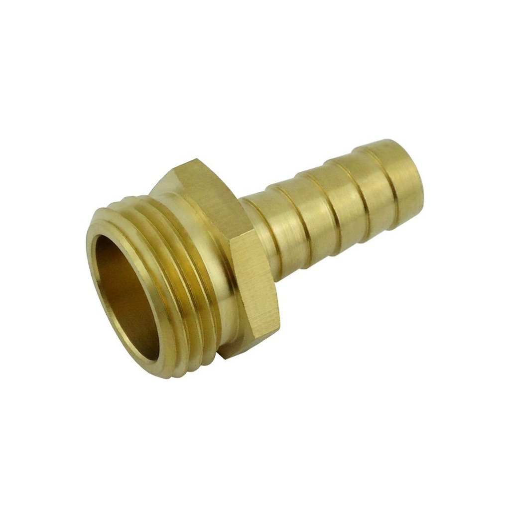Brass Hose Barb - 3/8 in. Barb x 3/4 in. Male Garden Hose