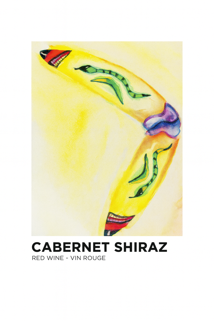 Cabernet Shiraz Self Adhesive Wine Labels, pkg of 30