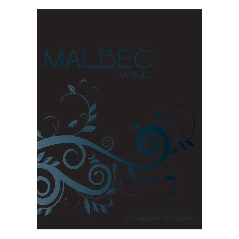 Malbec Self Adhesive Wine Labels, pkg of 30