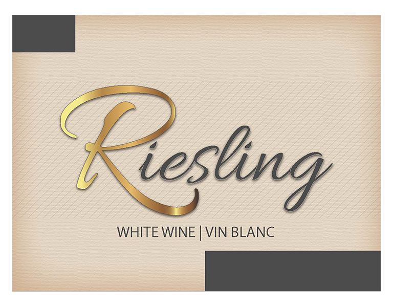 Riesling Self Adhesive Wine Labels, pkg of 30