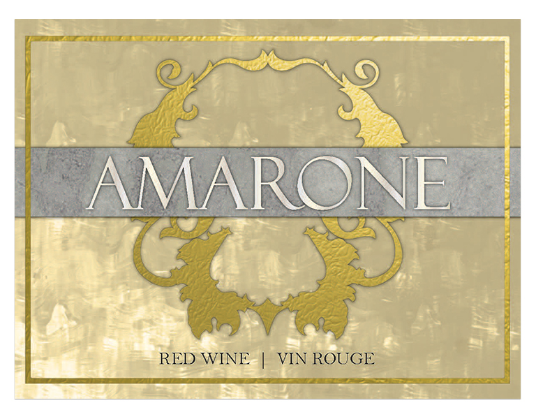 Amarone Self Adhesive Wine Labels, pkg of 30