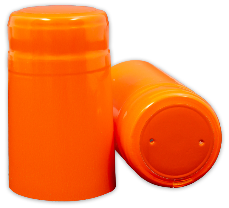 Orange Shrink Caps for Wine Bottles - Pack of 30