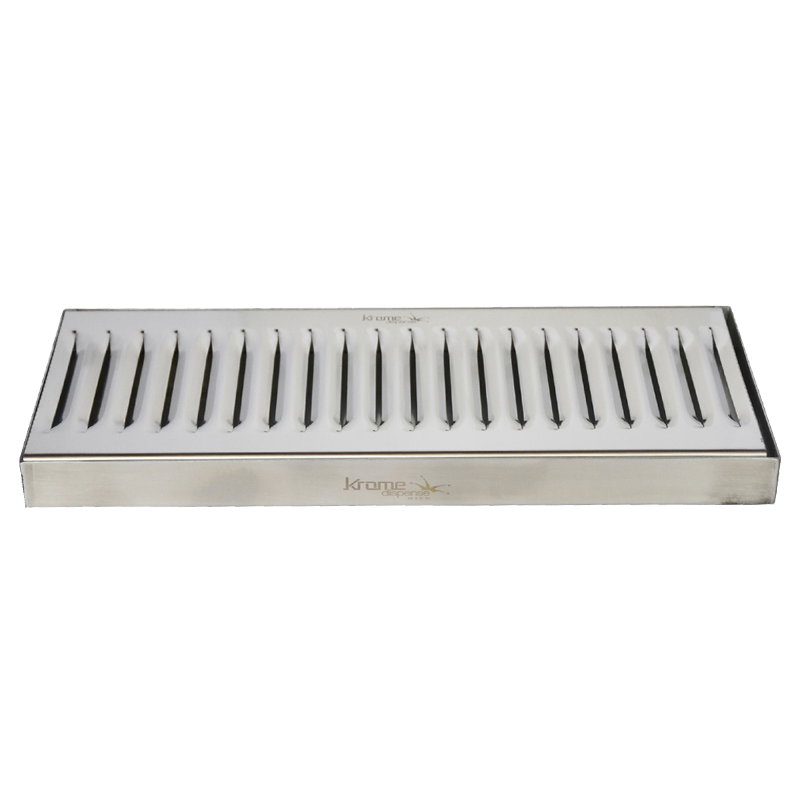 12 x 5 in. Brushed Stainless Steel Counter Mount Drip Tray