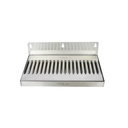 10 x 6 in. Brushed Stainless Steel Wall Mount Drip Tray
