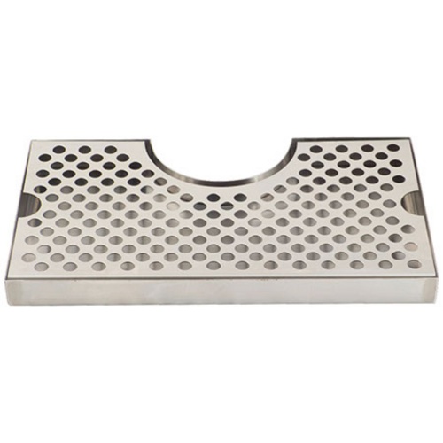12 in. Stainless Steel Wrap Around Drip Tray with Cutout