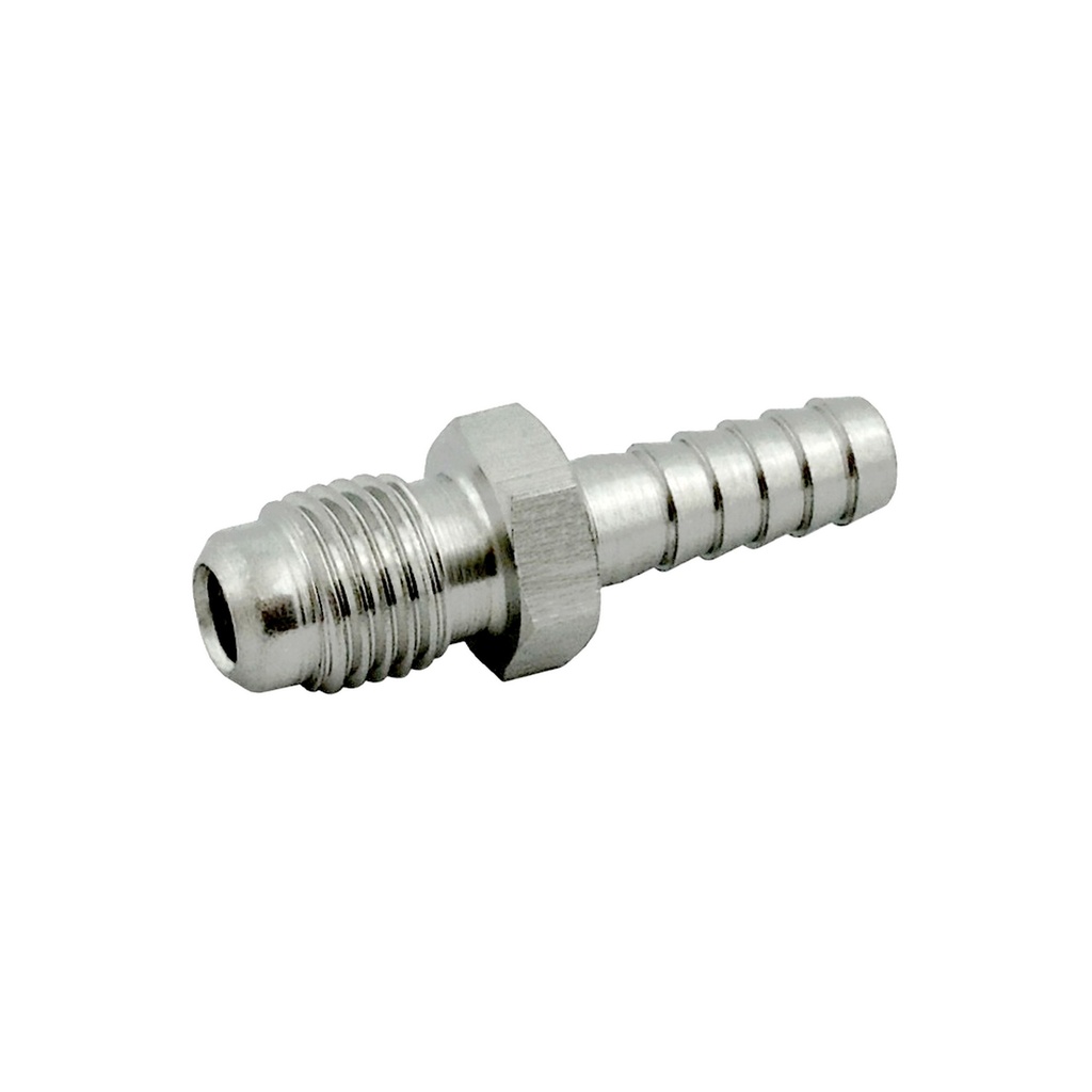 Hose Stem - 1/4 in Barb x 1/4 in MFL - Stainless Steel