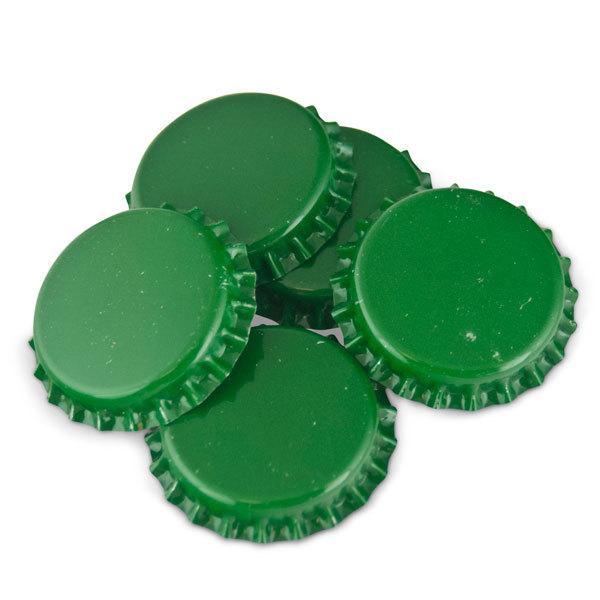Green Bottle Caps O2 Barrier, 144 ct. (Crown Caps)
