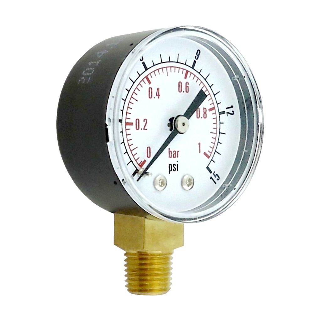 Regulator Gauge Serving Pressure 0-15psi - Right Handed Thread (RHT)