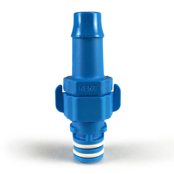 Quick Connect 5/16 in. Barb X Male shut-off (blue) - Kent Systems