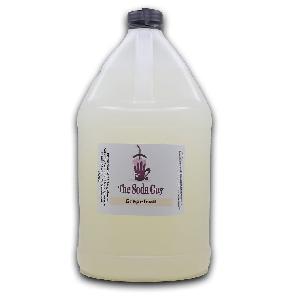 Grapefruit Soda Syrup Concentrate (1 Gallon Jug) - Makes 5 Gallons