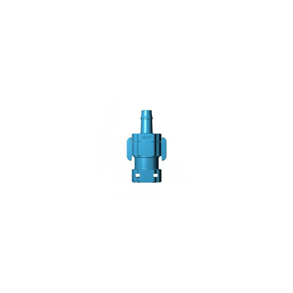 Quick Connect 3/16 in. Barb X Female shut-off (blue) - Kent Systems