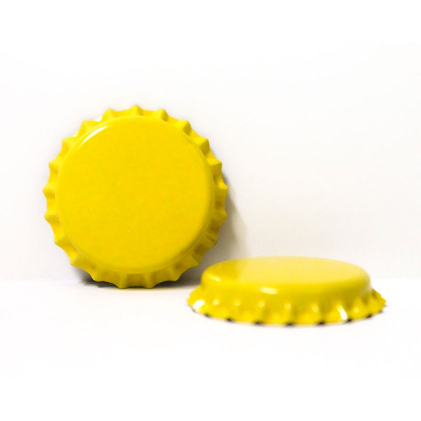 Yellow Bottle Caps O2 Barrier, 144 ct. (Crown Caps)