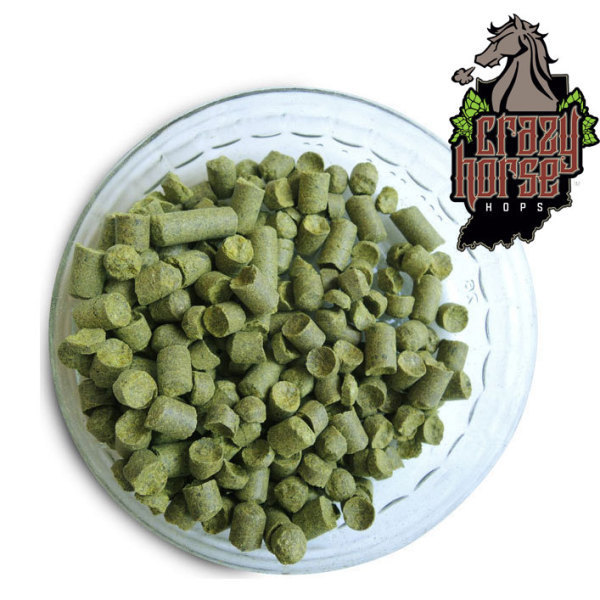Indiana Chinook Hop Pellets Grown By Crazy Horse Hops, 1 lb
