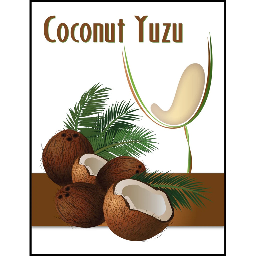 Coconut Yuzu Mist Self Adhesive Lables, 30 pk