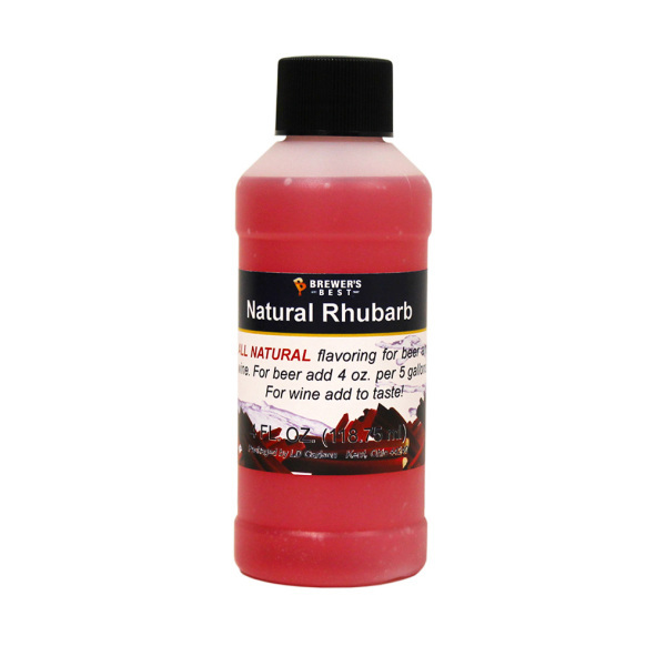 Rhubarb Natural Flavoring, 4 fl oz.