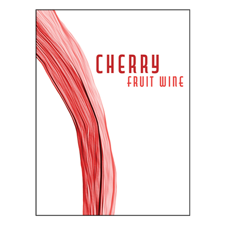 Cherry Fruit Wine Self Adhesive Wine Labels, pkg of 30
