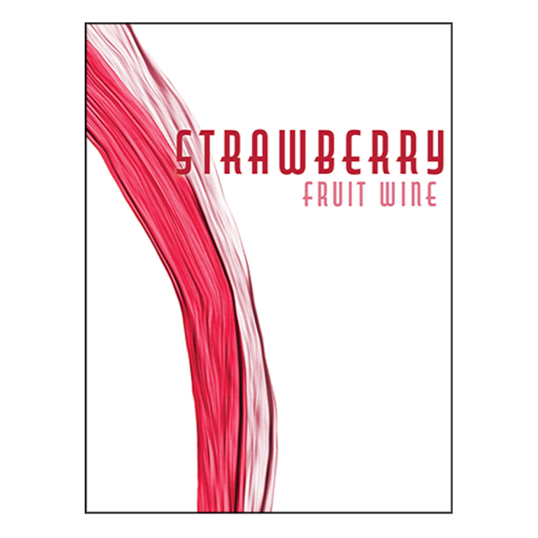 Strawberry Fruit Wine Self Adhesive Wine Labels, pkg of 30