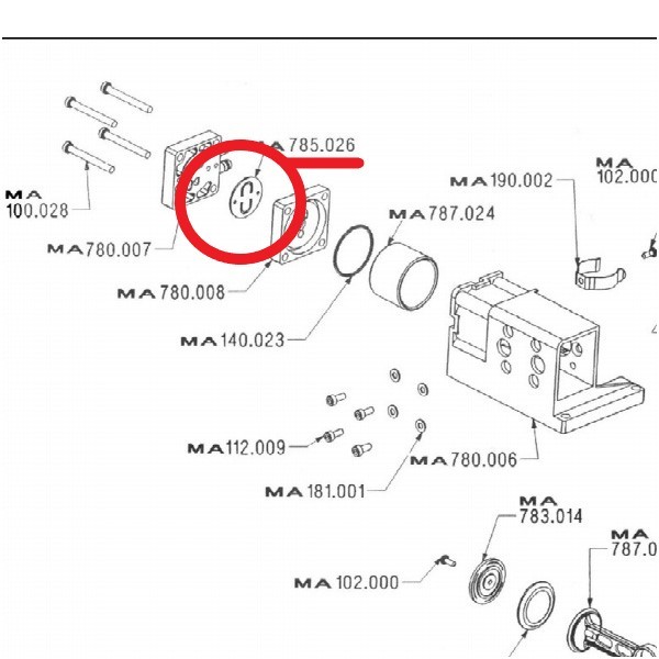 Replacement Motor Valve Gasket for Enolmaster Vacuum Motor/Pump