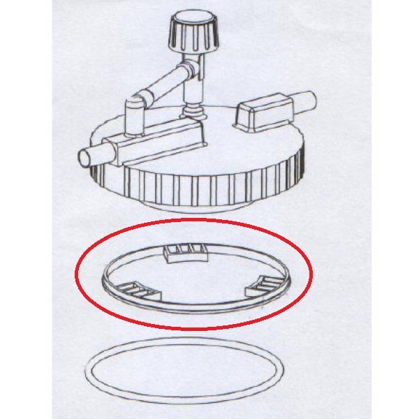 Replacement O-Ring Holder for TENCO Tandem Filter Housing Lid