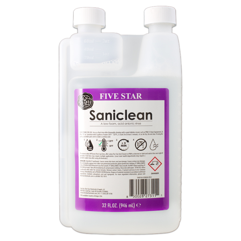 SaniClean Sanitizer by FiveStar - 32 oz.