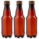 500mL PET Bottles with Cap for Beer or Soda - 3 Pack