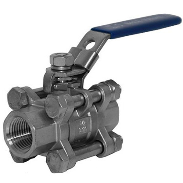 3/8 in. Stainless Steel 3-Piece Ball Valve