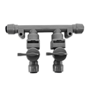 2-Way Duotight Gas Manifold with Check Valves — 8mm Push-In Tubing