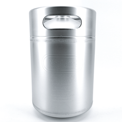 KegLand Mini Keg | Stainless Steel Pressurizable Beer Keg | 5L | 1.3 Gallon 